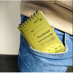 Тактический блокнот, влагостойкий, 12,5х7,5 см, 120 г/м2, 48 л., SMILTAINIS All weather notebook
