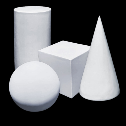 Набор геометрических гипсовых фигур (Куб, Шар, Конус, Цилиндр) Набор геометрических гипсовых фигур (Куб, Шар, Конус, Цилиндр)