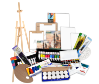 Подарочный набор художественных материалов (гуашь, акварель, акрил, масло) универсальный