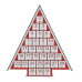 Адвент календарь на 31 день, Красный - Белый, собранный 575х535х104 мм