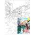 Холст на картоне с контуром, Города Венеция , 30х40, хлопок, акрил, ROSA START