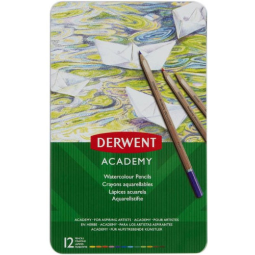 Акварельные карандаши Derwent Academy WaterСolour 12 цв.