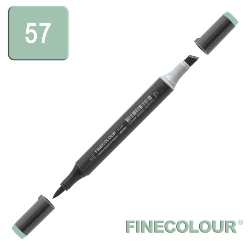 Маркер спиртовой Finecolour Brush-mini серебристый зеленый G57