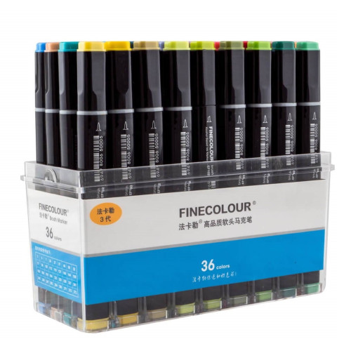Набор маркеров Finecolour Brush 36 цветов EF102-TB36