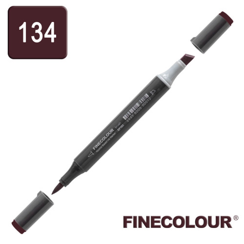 Маркер спиртовой Finecolour Brush-mini темно фиолетовый E134