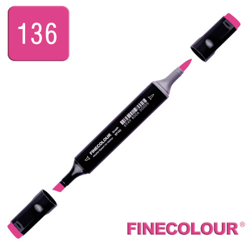 Маркер спиртовой Finecolour Brush 136 красный фиолетовый RV136
