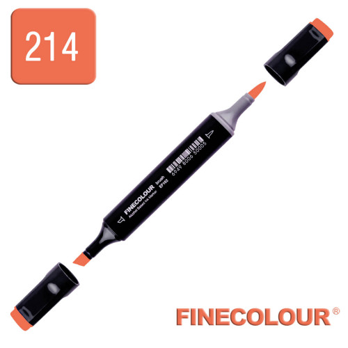 Маркер спиртовой Finecolour Brush 214 красновато-оранжевый YR214