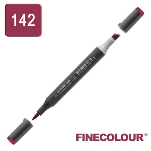 Маркер спиртовой Finecolour Brush-mini темно-бордовый R142