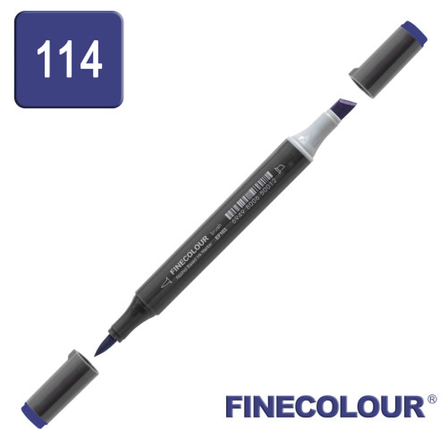 Маркер спиртовой Finecolour Brush-mini темно-синий B114