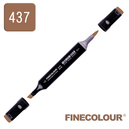 Маркер спиртовой Finecolour Brush 437 темно-коричневый E437