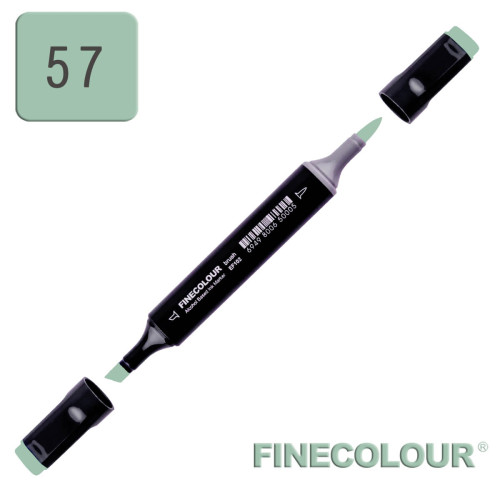Маркер спиртовой Finecolour Brush 057 серебристый зеленый G57