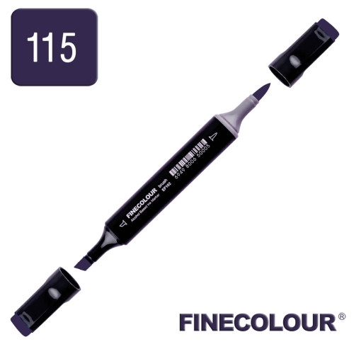 Маркер спиртовой Finecolour Brush 115 пигментированный фиолетовый B115