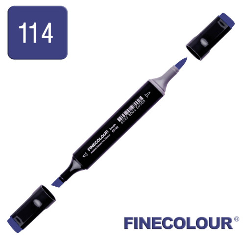 Маркер спиртовой Finecolour Brush 114 темно-синий B114