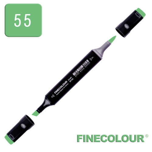 Маркер спиртовой Finecolour Brush 055 изумрудно-зеленый G55
