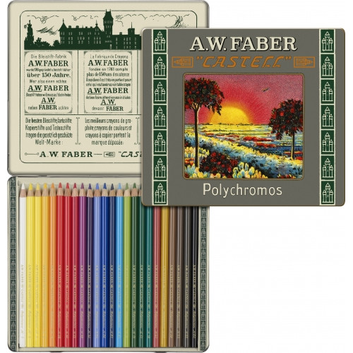 Набор цветных карандашей Faber-Castell Polychromos 24 цвета к 111-летию 211002