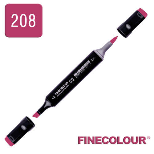 Маркер спиртовой Finecolour Brush 208 ярко-красный RV208