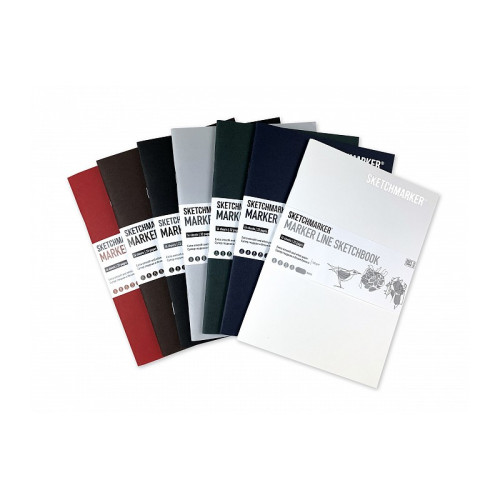 Маркери SketchMarker Basic 1 Базові кольори 1, 10 шт (лінер + скетчбук), SM-10BAS1