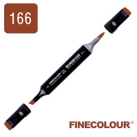 Маркер спиртовий Finecolour Brush 166 оранжево-коричневий E166