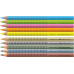 Карандаши цветные утолщенные Faber-Castell JUMBO Grip (5 неоновых цветов + 5 металлик) в пенале