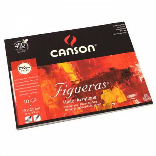 Альбомы, бумага для масляной и акриловой живописи Canson блок Figueras Bloc, 290g, 19 x 25 (10)