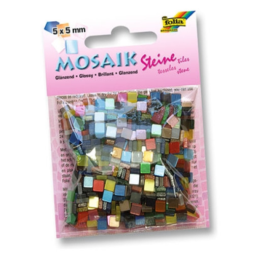 Мозаїка декоративна Folia Gloss 45g 5x5 мм (Асорті, 700 шт, 20 кол.) 59109