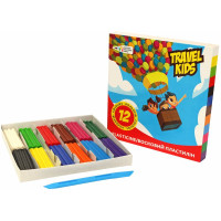 Пластилін набір Travel kids 12 кольорів 144 г зі стеком, ГАММА