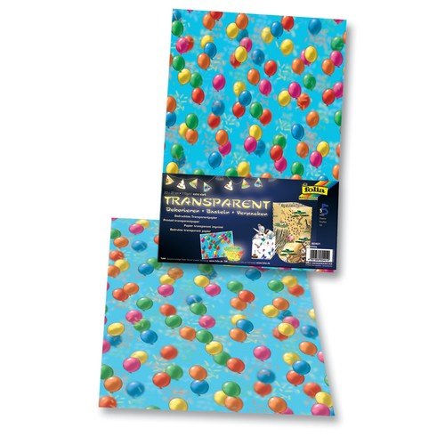 Калька Folia Transparent paper Kids 115 гр, 50x70, Balloons лист
