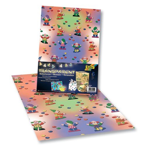 Калька Folia Transparent paper Kids 115 гр, 50x70, Clowns лист