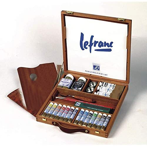 Олійні фарби набір LeFranc Wooden box