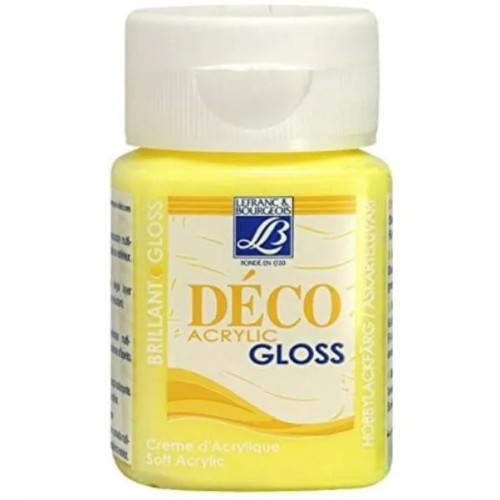 Акриловая краска глянцевая Deco Acrylic Cream 50 мл №189 желтый мимоза
