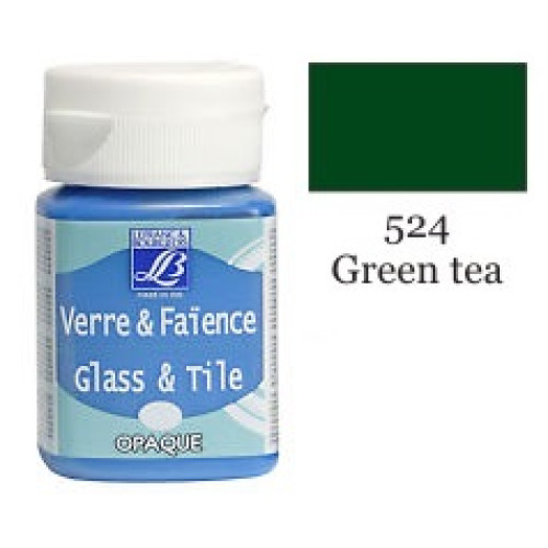 Витражная краска непрозрачная GLASS AND TILE 50 мл №524 Зеленый чай