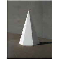 Гипсовая модель учебная Пирамида шестигранная 21 см