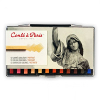 Набір пастелі Conte Box of 12 шт. assorted portrait carres