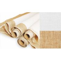 Полотно в рулоні Льон крупне зерно 2х1 м/п щільність 690 г/м акриловий грунт ROSA (максимально 10 метрів)