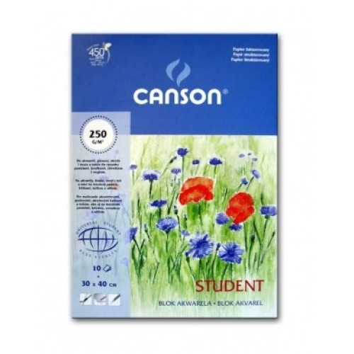 Альбом для акварелі Canson Student Pad 250 g, A4 10 аркушів