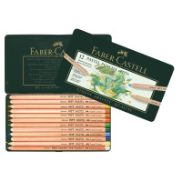 Набір пастельних олівців Faber-Castell PITT PASTEL 12 кольорів в металевій коробці, 112112