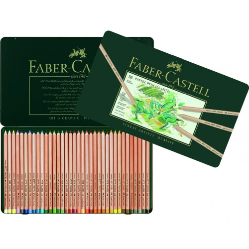 Пастельные карандаши Faber-Castell 36 цв PITT в мет боксе 112136
