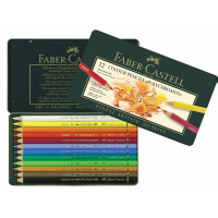 Карандаши цветные набор POLYCHROMOS от Faber-Castell 12 шт в метале 110012