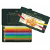 Карандаши цветные набор POLYCHROMOS от Faber-Castell 12 шт в метале 110012