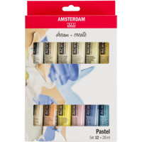 Краски акриловые в наборе AMSTERDAM PASTELS 12х20 мл Royal Talens