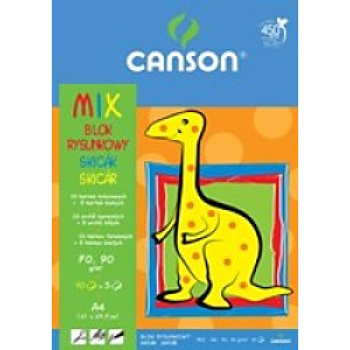 Альбом детский для  рисования Canson Children Pad 70/90g, A4 (10+5), Цветной + Белый