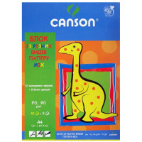 Альбом дитячий для малювання Canson Children Pad 70/90g, A4(10+5), Кольоровий + Білий