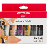 Набір для акрилових фарб AMSTERDAM PORTRAIT 6*20 мл Royal Talens