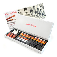Набор карандашей и пастели 18 предметов Conte Sketching Box 750126