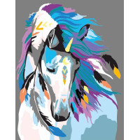 Картина за номерами акрил Indian horse ROSA START