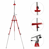 Мольберт-тренога металевий червоний 92х92х203 см