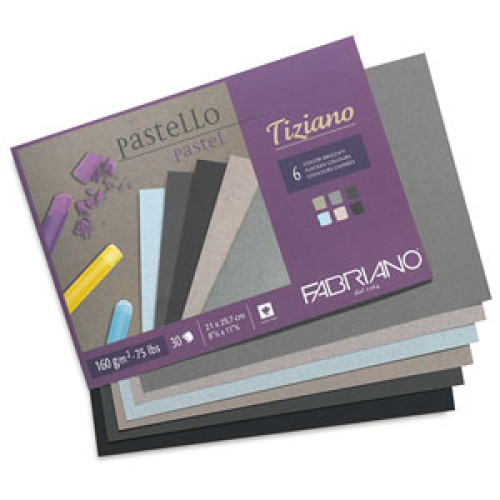 Альбом склеювання для пастели Tiziano A4 (21х29,7см) 160г/м2 30 листів холодні кольори Fabriano