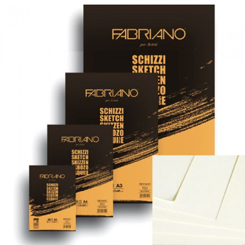 Склейка для эскизов Schizzi Sketch А4 (21х29,7см) 90г/м2 120 листов Fabriano