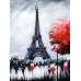 Набор акриловой живописи по контуру картина Париж