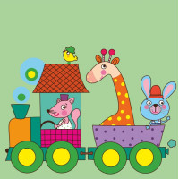 Розмальовка за контурами Поїхали з нами 20*20 см ROSA KIDS